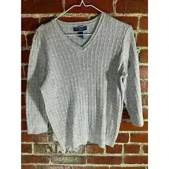 Karen Scott, Petites, Grey Sweater, Size XL - Picture 1 of 8